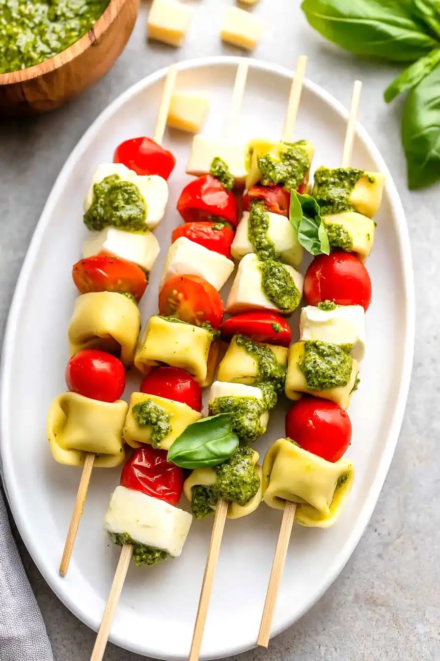 Fun Tortellini Skewers Appetizer