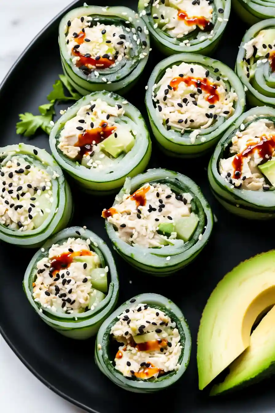 Best Chicken Salad Cucumber Roll Ups