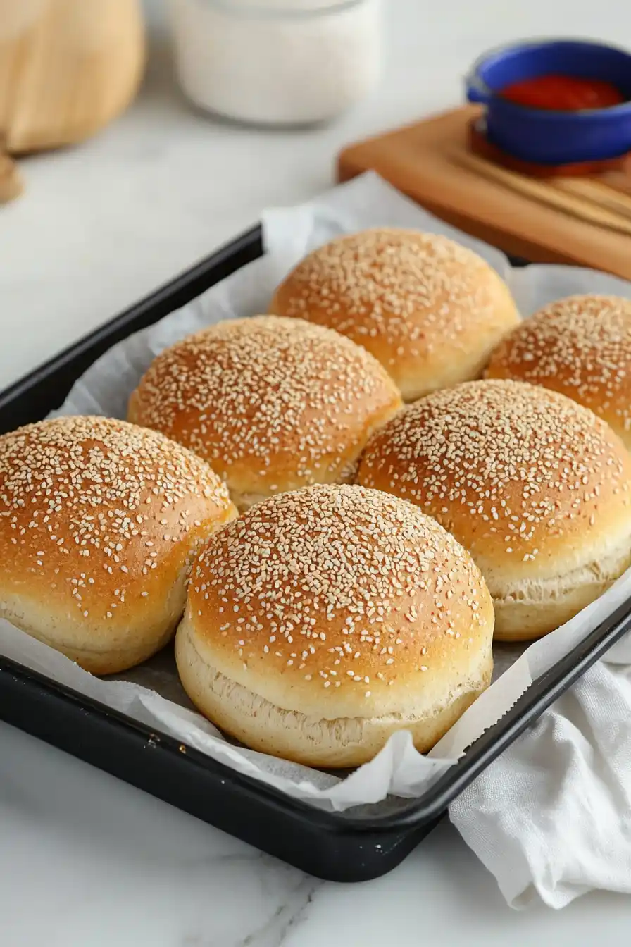 Sourdough Discard Hamburger Buns Made Easy