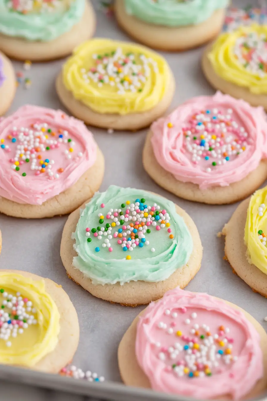 Simple Easter Sugar Cookies with Buttercream