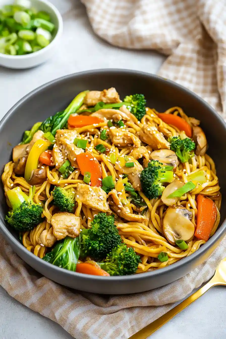 Delicious Instant Pot Chicken Yakisoba
