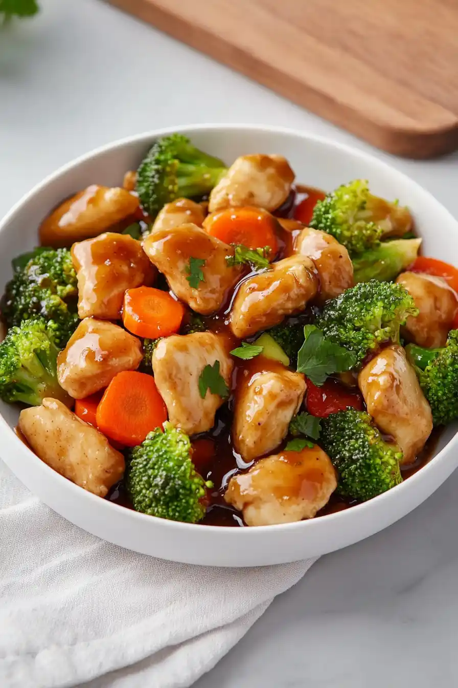 Juicy Honey Garlic Chicken with Broccoli