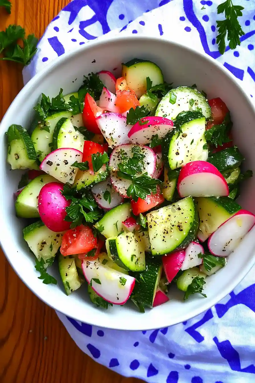 Light & Healthy Zucchini Radish Salad