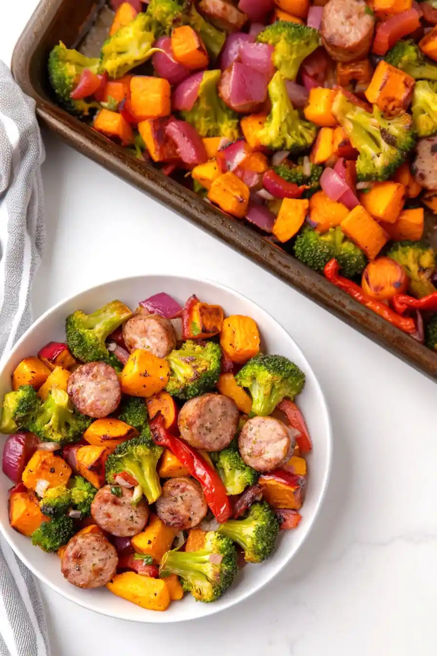 Easy Chicken Sausage and Veggie Sheet Pan