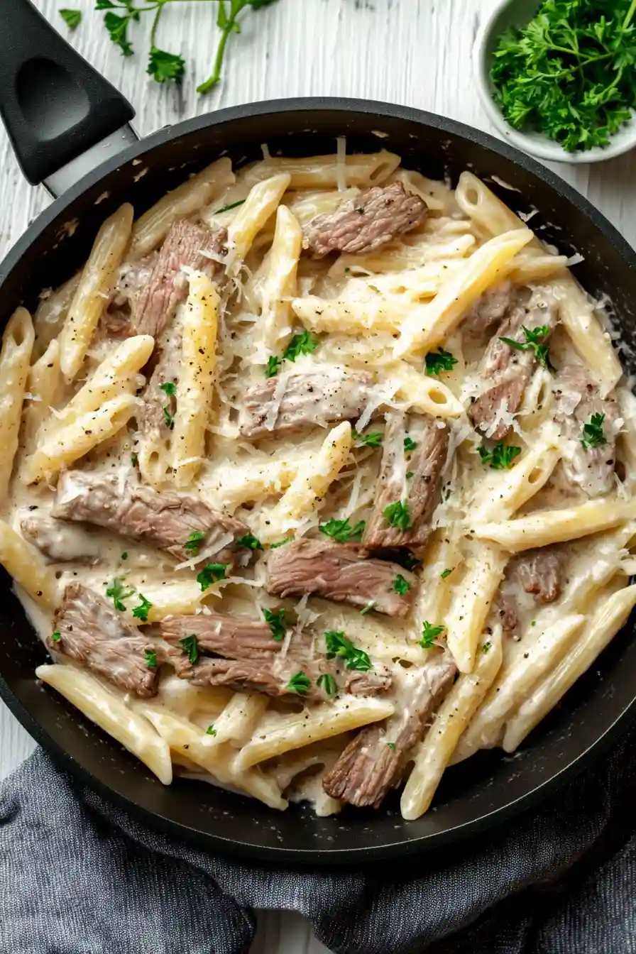 Quick Skirt Steak Pasta