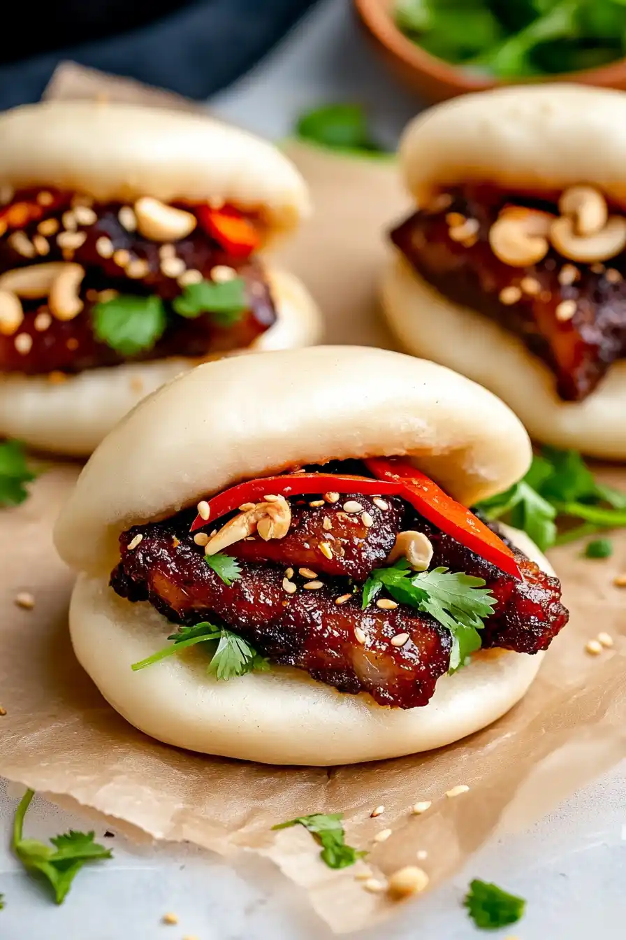 Juicy Pork Belly Bao Buns