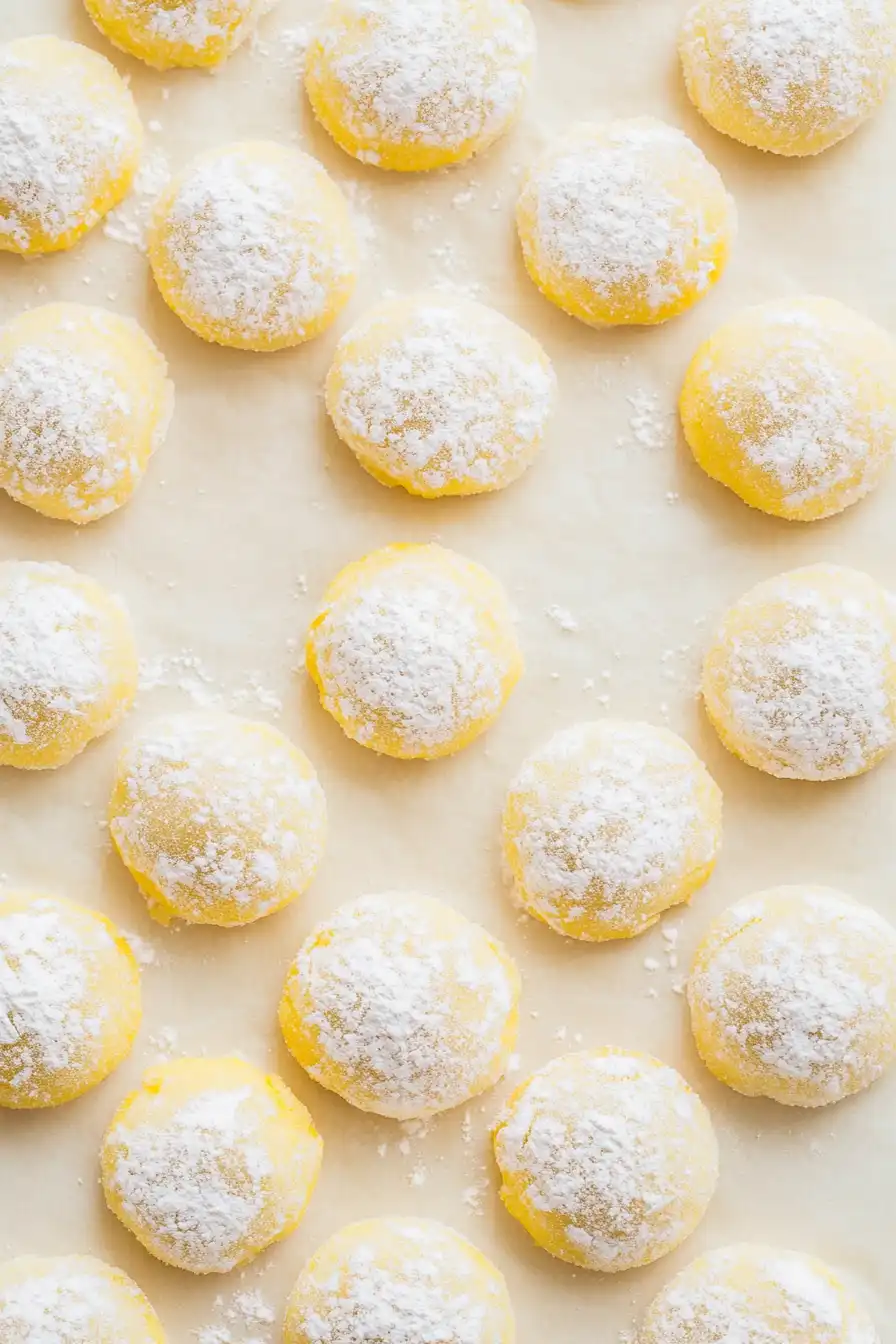 Easy Lemon Powdered Sugar Cookies