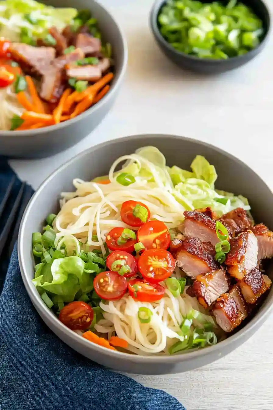 Juicy Pork Belly Vermicelli Bowls