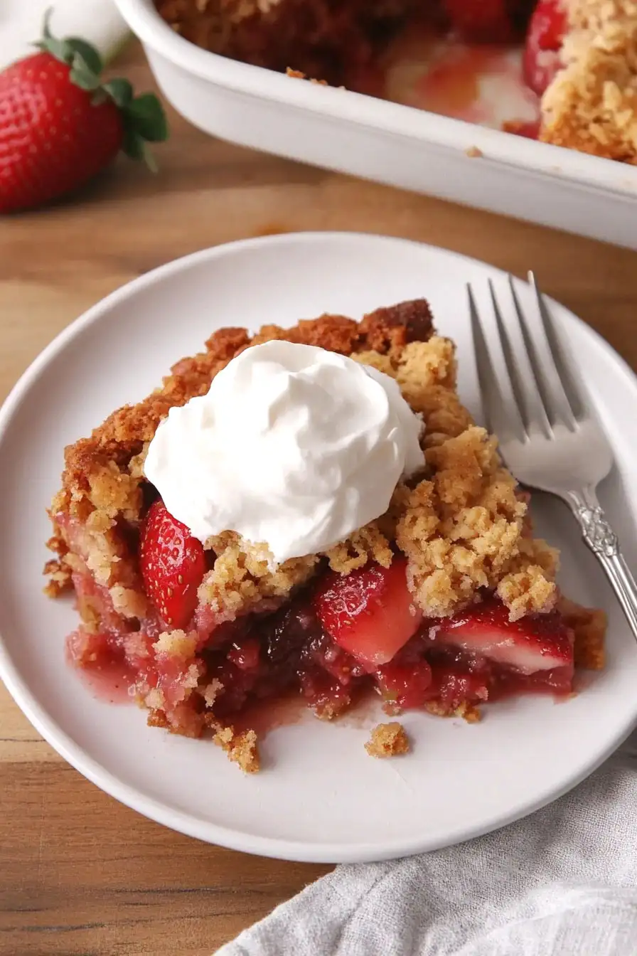 Juicy Strawberry Rhubarb Dump Cake Without Jello