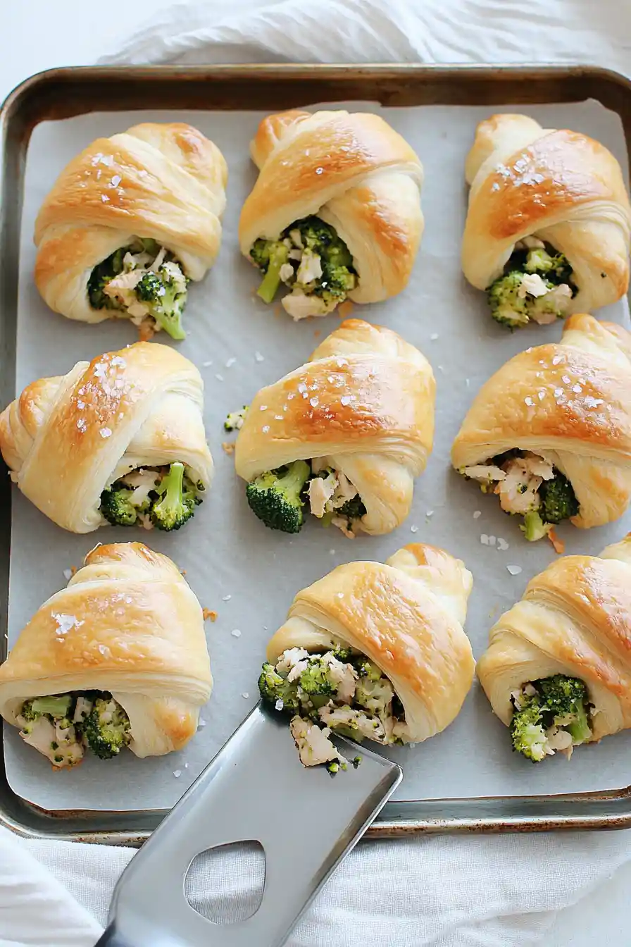 Flaky Chicken Broccoli and Crescent Roll Ups