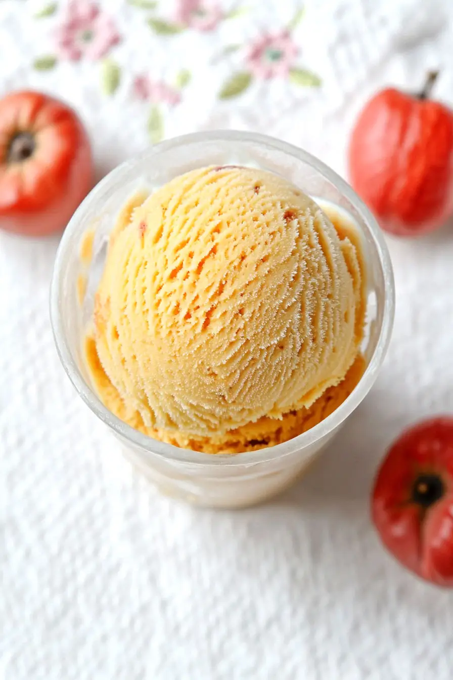 Rich Persimmon Ice Cream