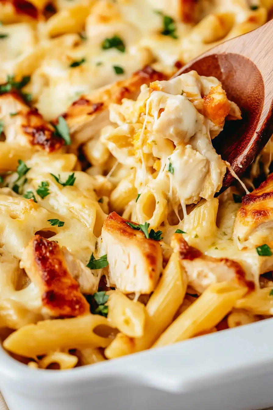 Healthy Alfredo Baked Ziti