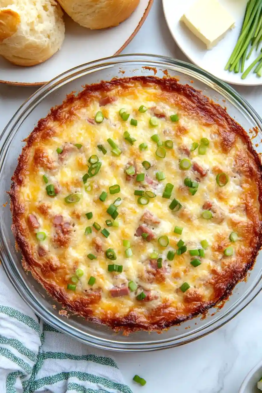 Tasty Bisquick Impossible Ham and Cheese Pie