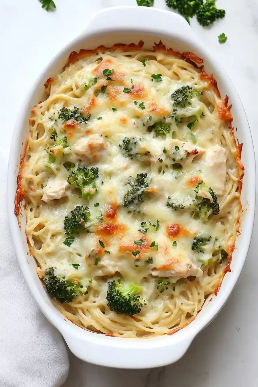 Healthy Chicken and Broccoli Tetrazzini