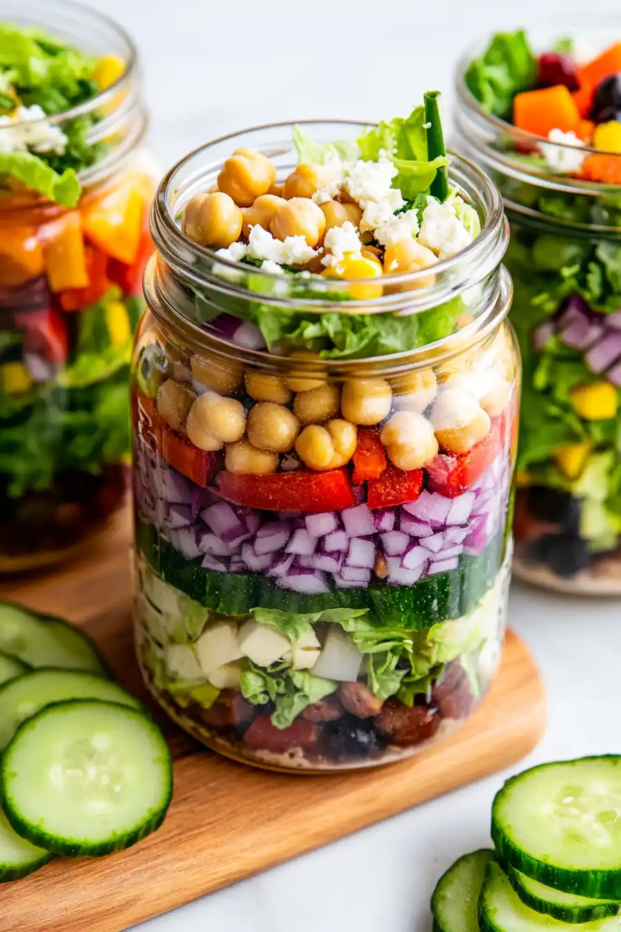 Easy Spring Mix Mason Jar Salad