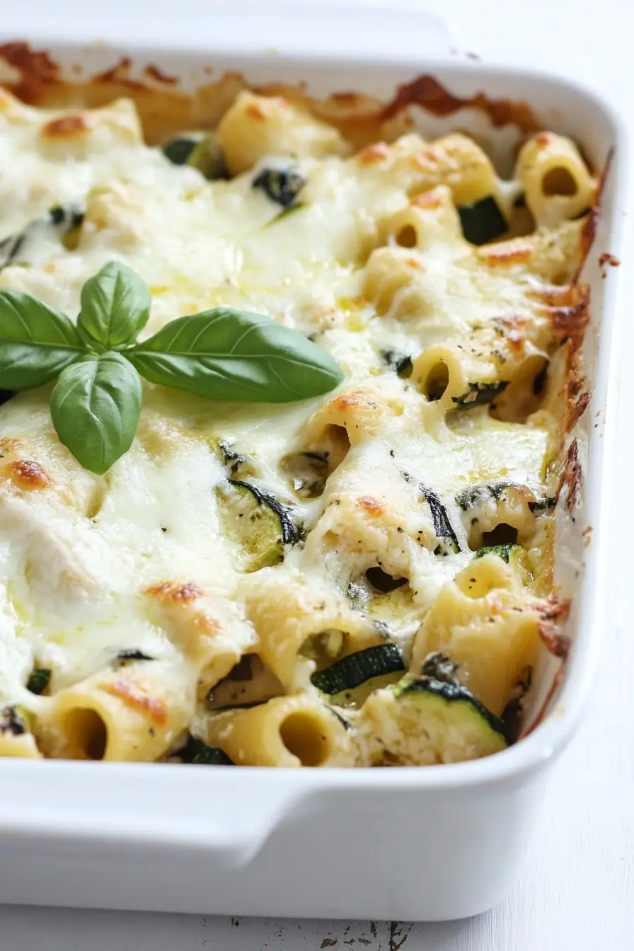 Savory Zucchini Baked Ziti