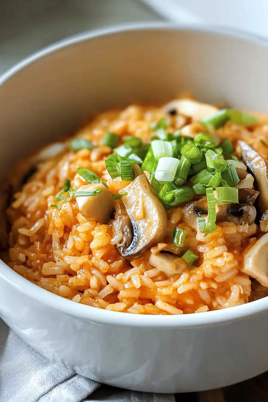 Flavorful Rice Cooker Mushroom Rice