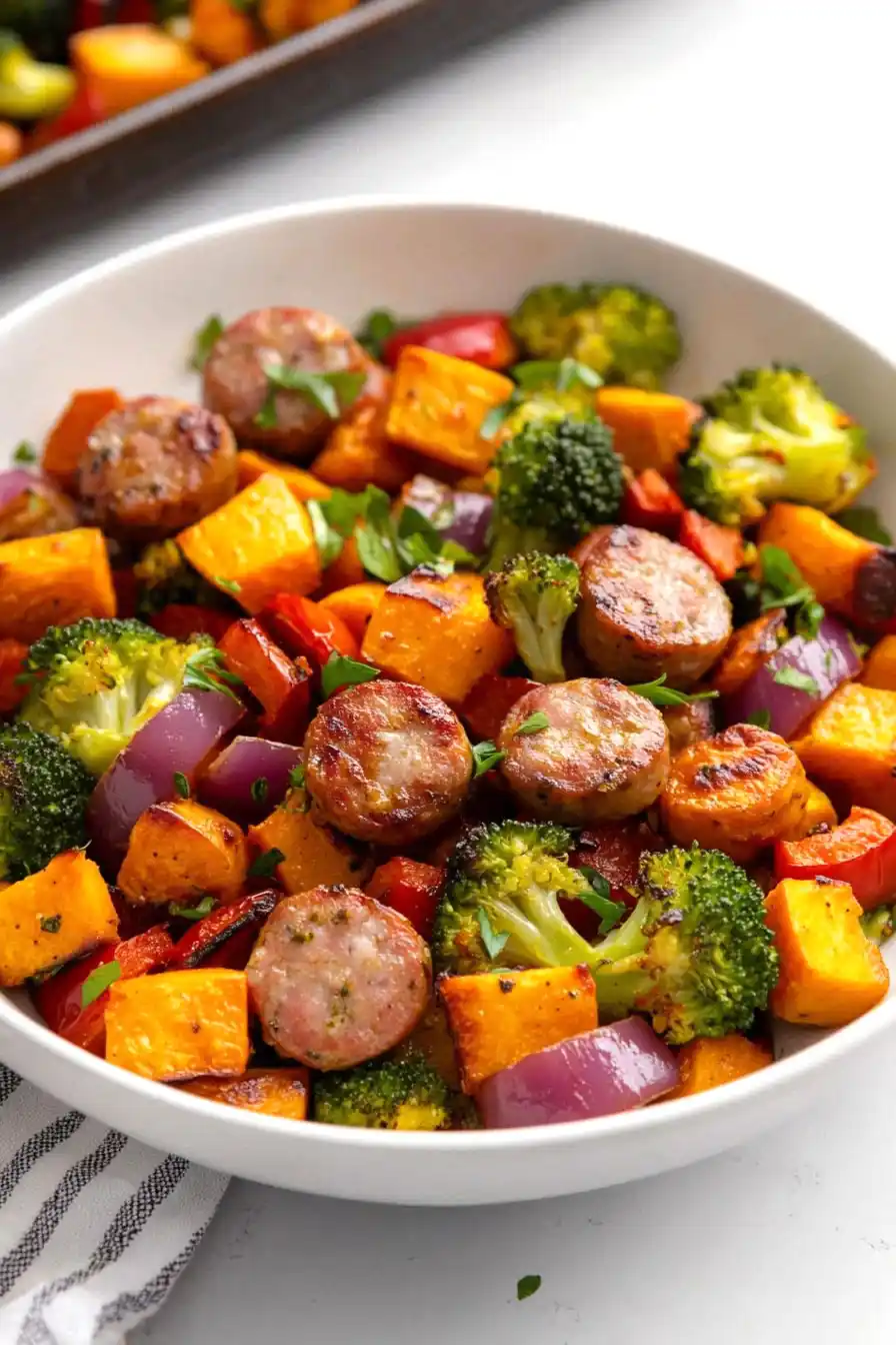 Easy Chicken Sausage and Veggie Sheet Pan