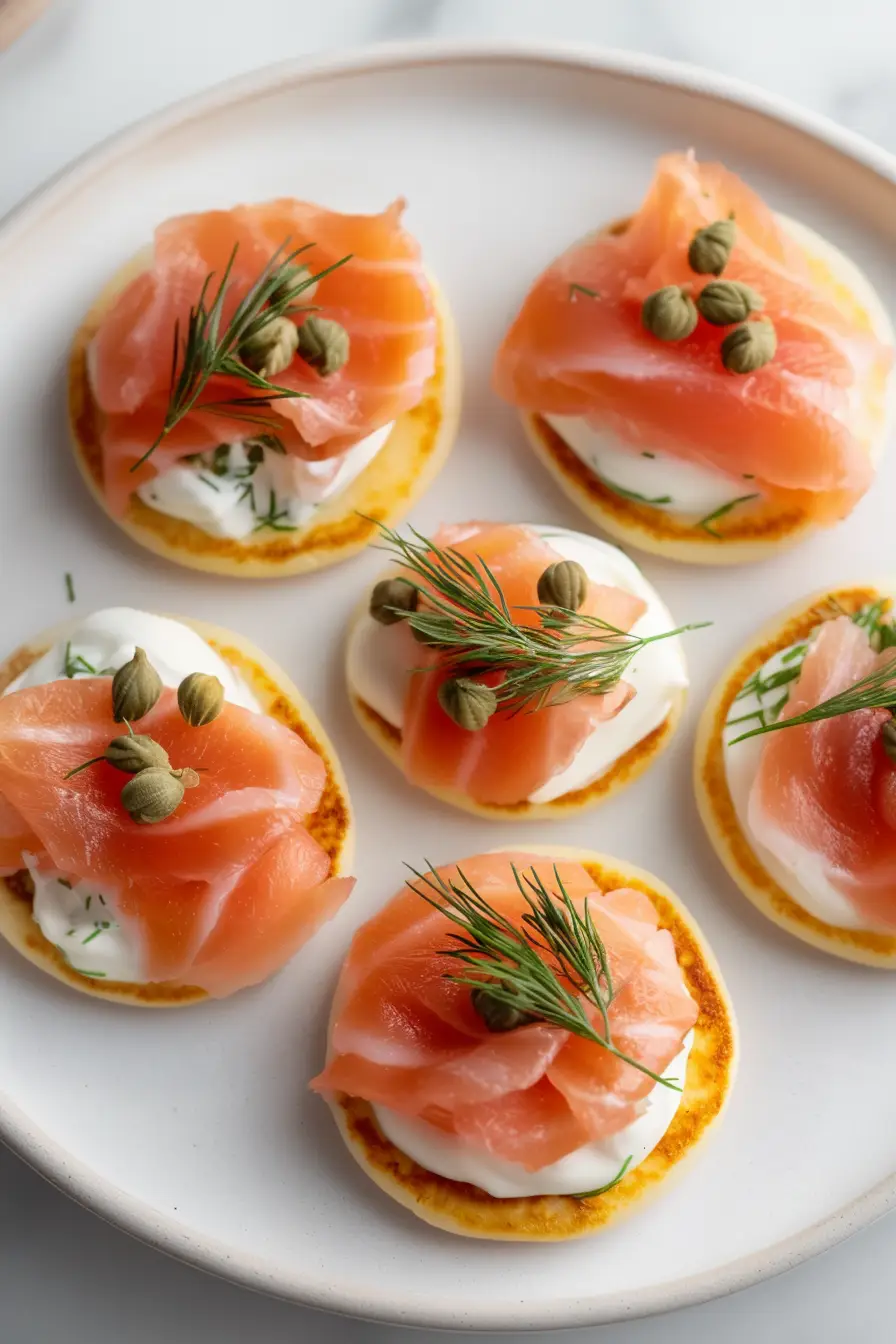 Healthy Easter Smoked Salmon Blinis