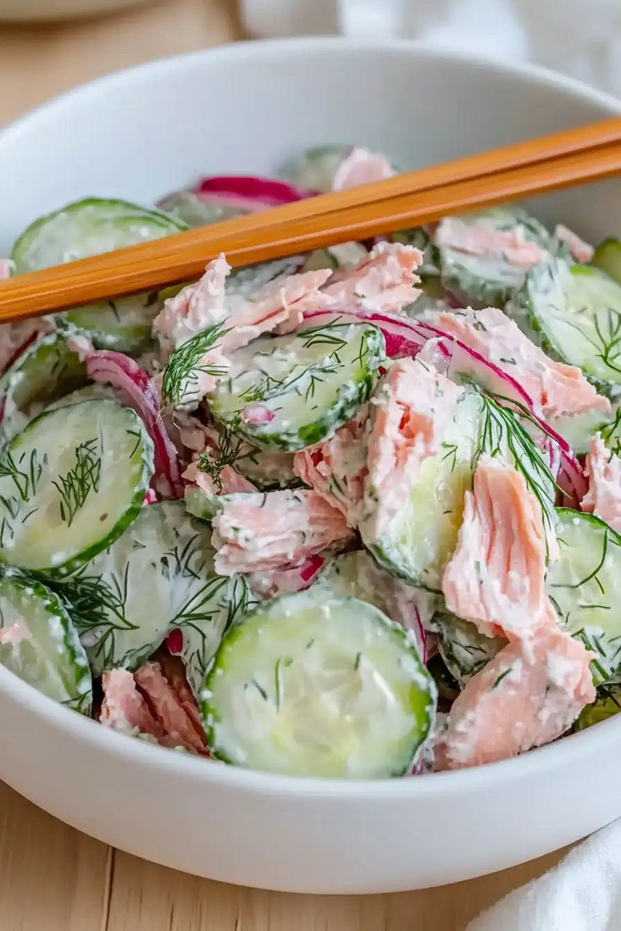Zesty Easter Cucumber Smoked Salmon Salad