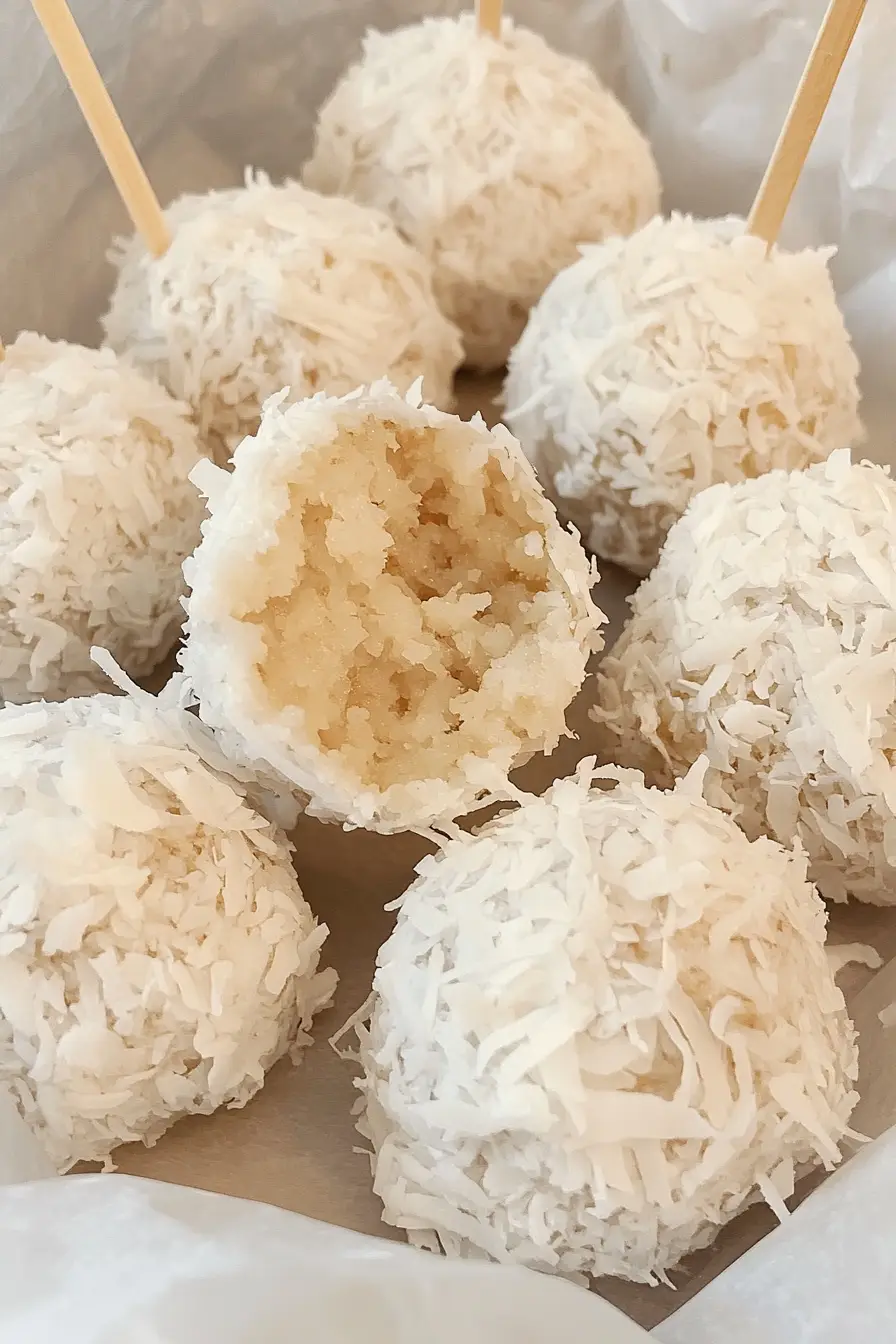 Juicy Easter Coconut Cake Balls