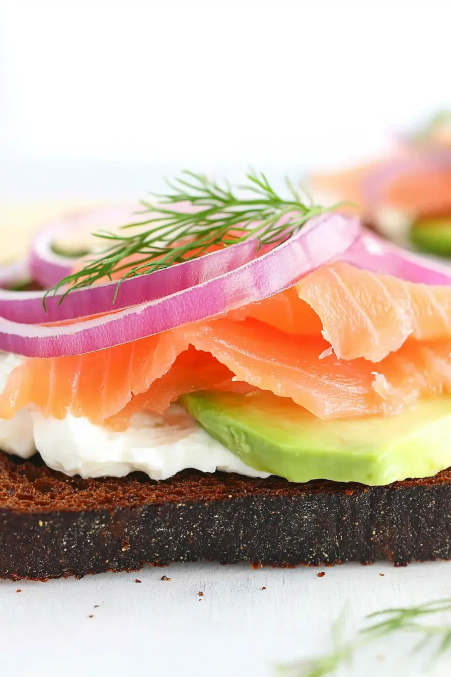 Delicious Open Smoked Salmon Sandwich