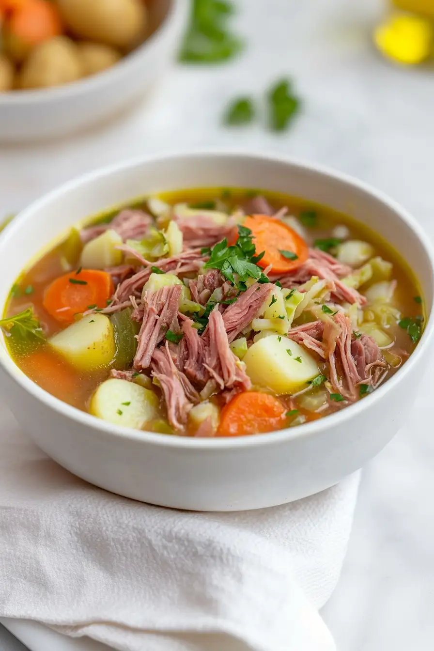 Hearty Corned Beef Vegetable Soup