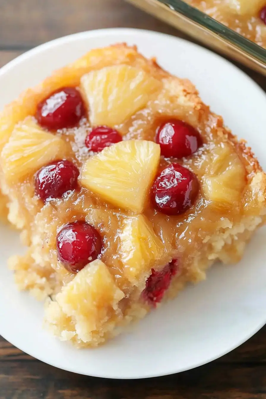 Moist Pineapple Upside Down Dump Cake