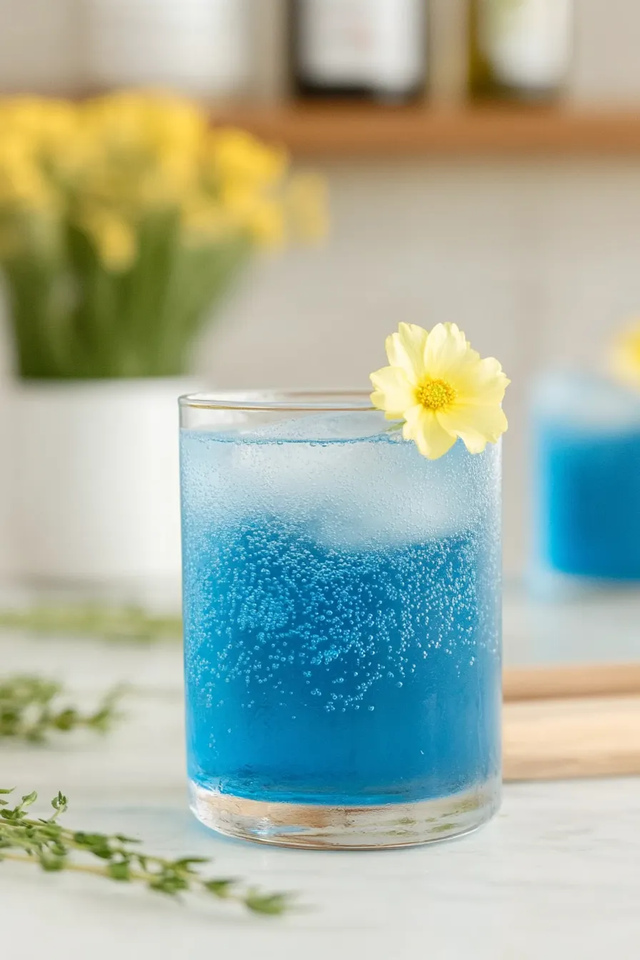 Refreshing Blue Gin and Tonic