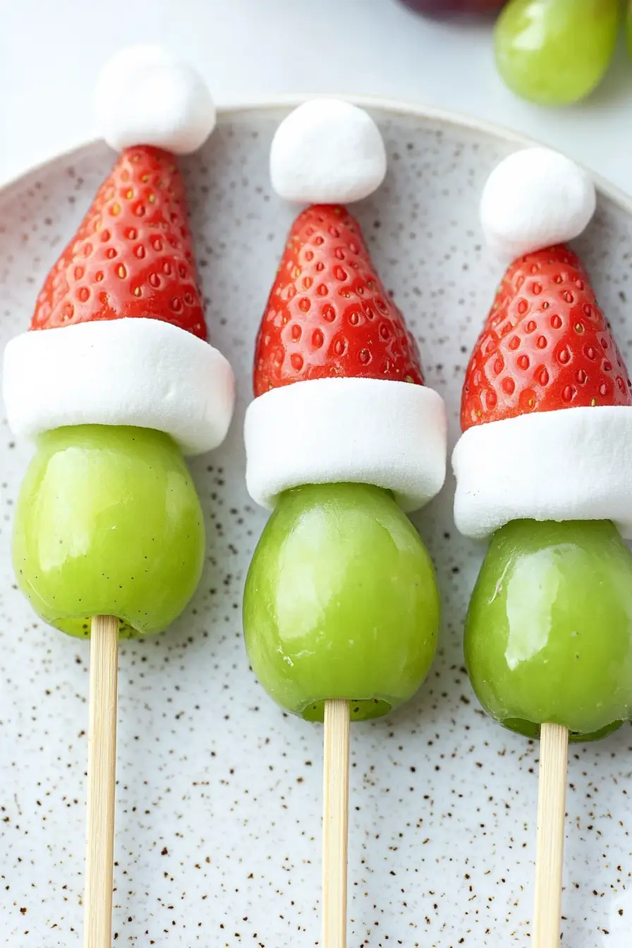 Healthy Christmas Fruit Skewers