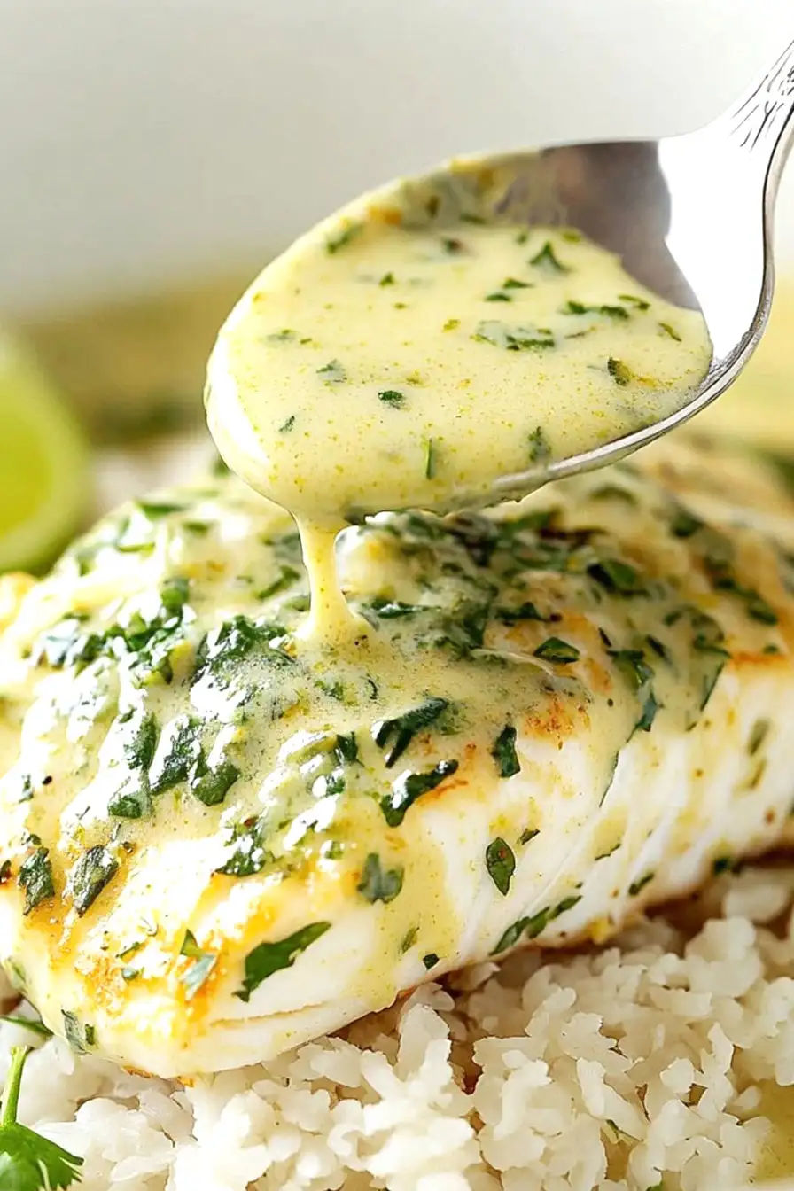 Creamy Halibut Green Curry
