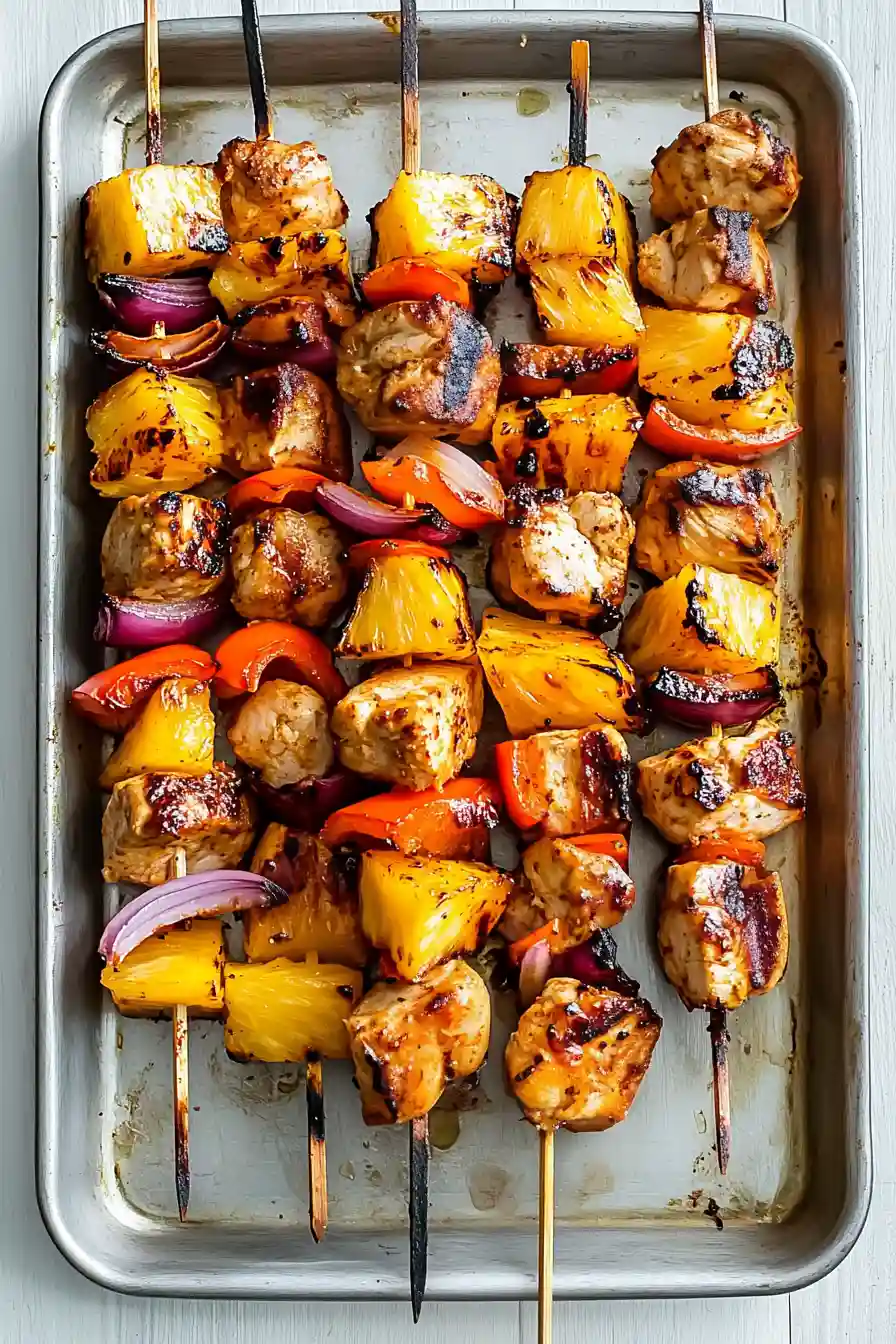 Tasty Grilled Pineapple Chicken Kabobs