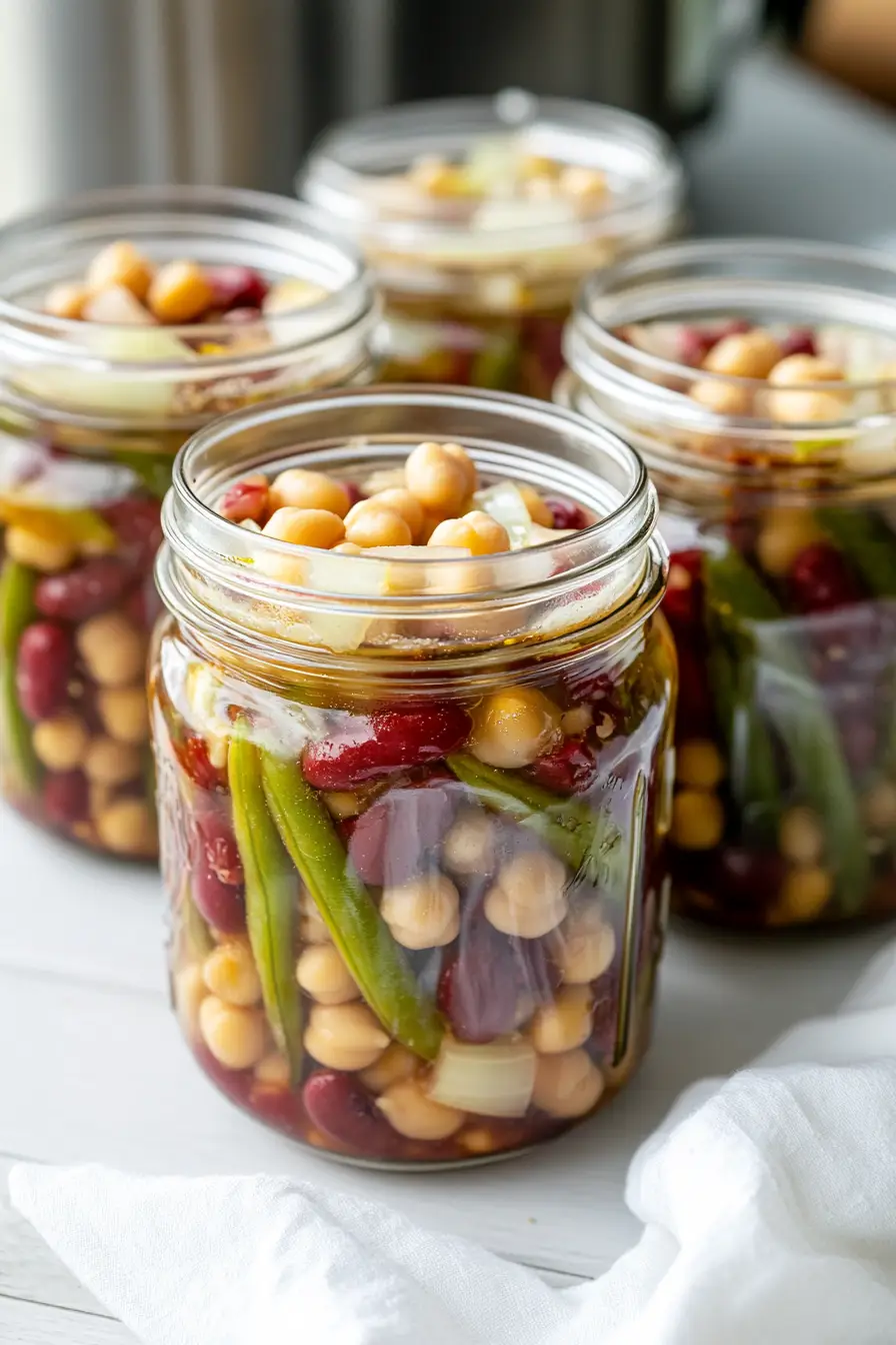 Quick and Easy Canning Three Bean Salad