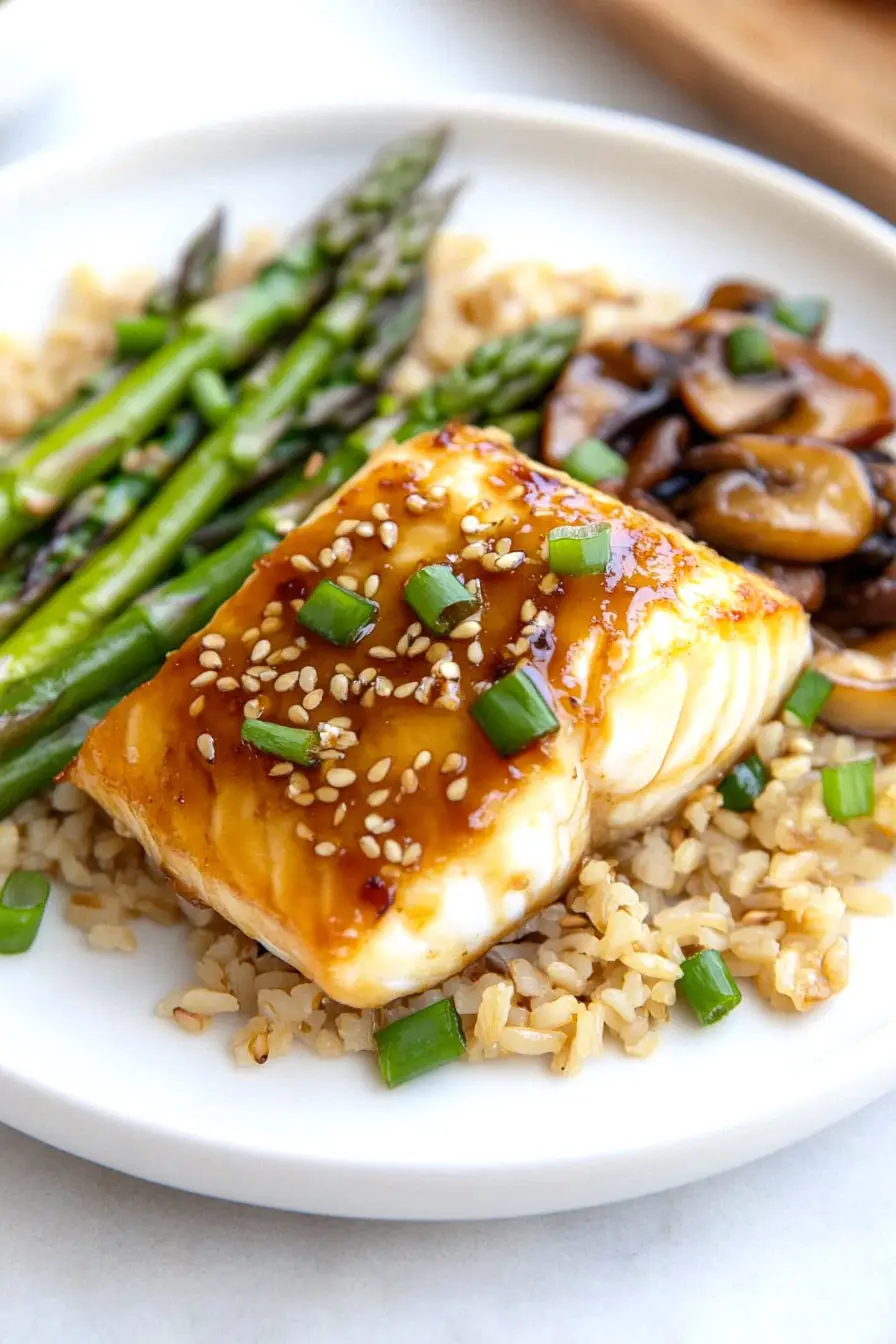 Quick Miso Baked Halibut