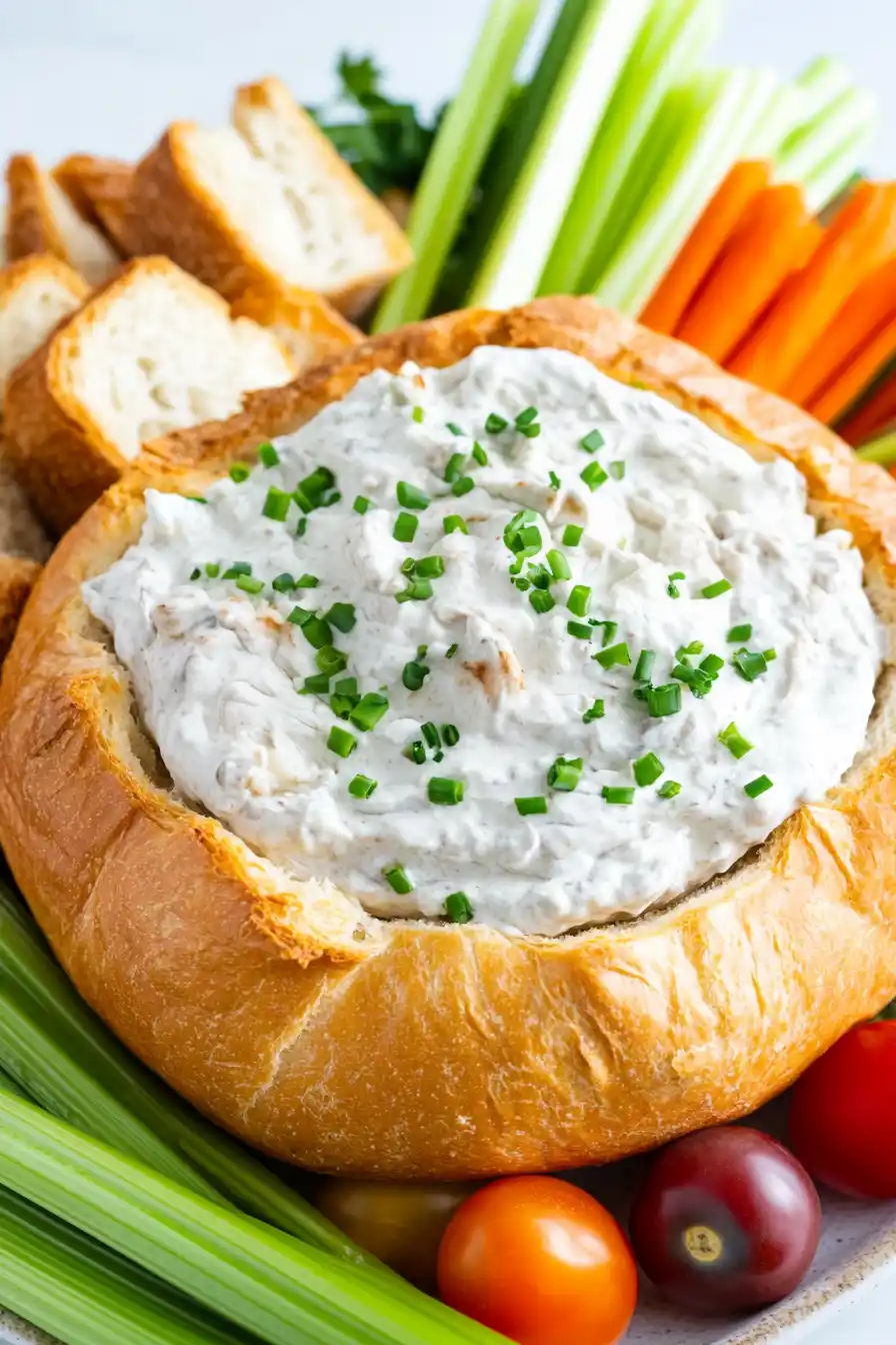 Quick Crab Dip in a Bread Bowl