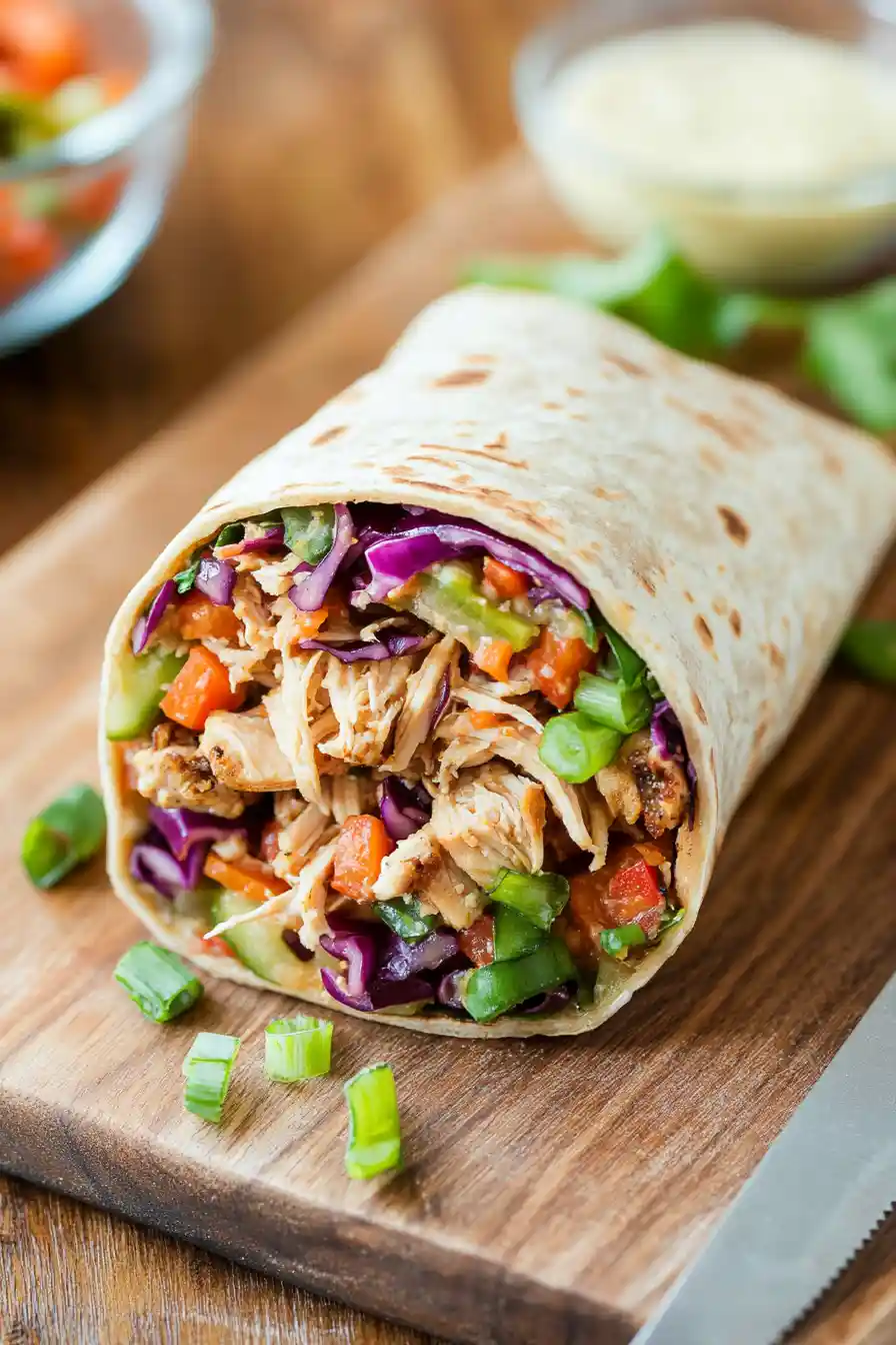 Best Asian Chicken Salad Wrap