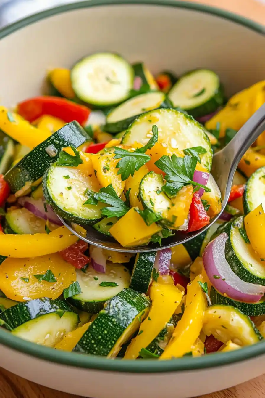 Refreshing Zucchini and Yellow Squash Salad