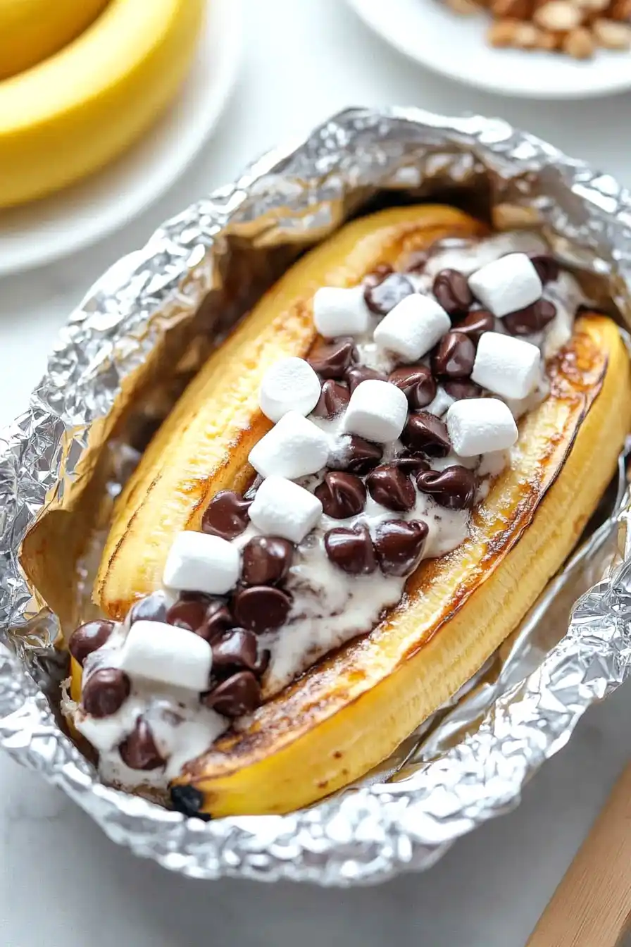 Juicy Campfire Banana Splits