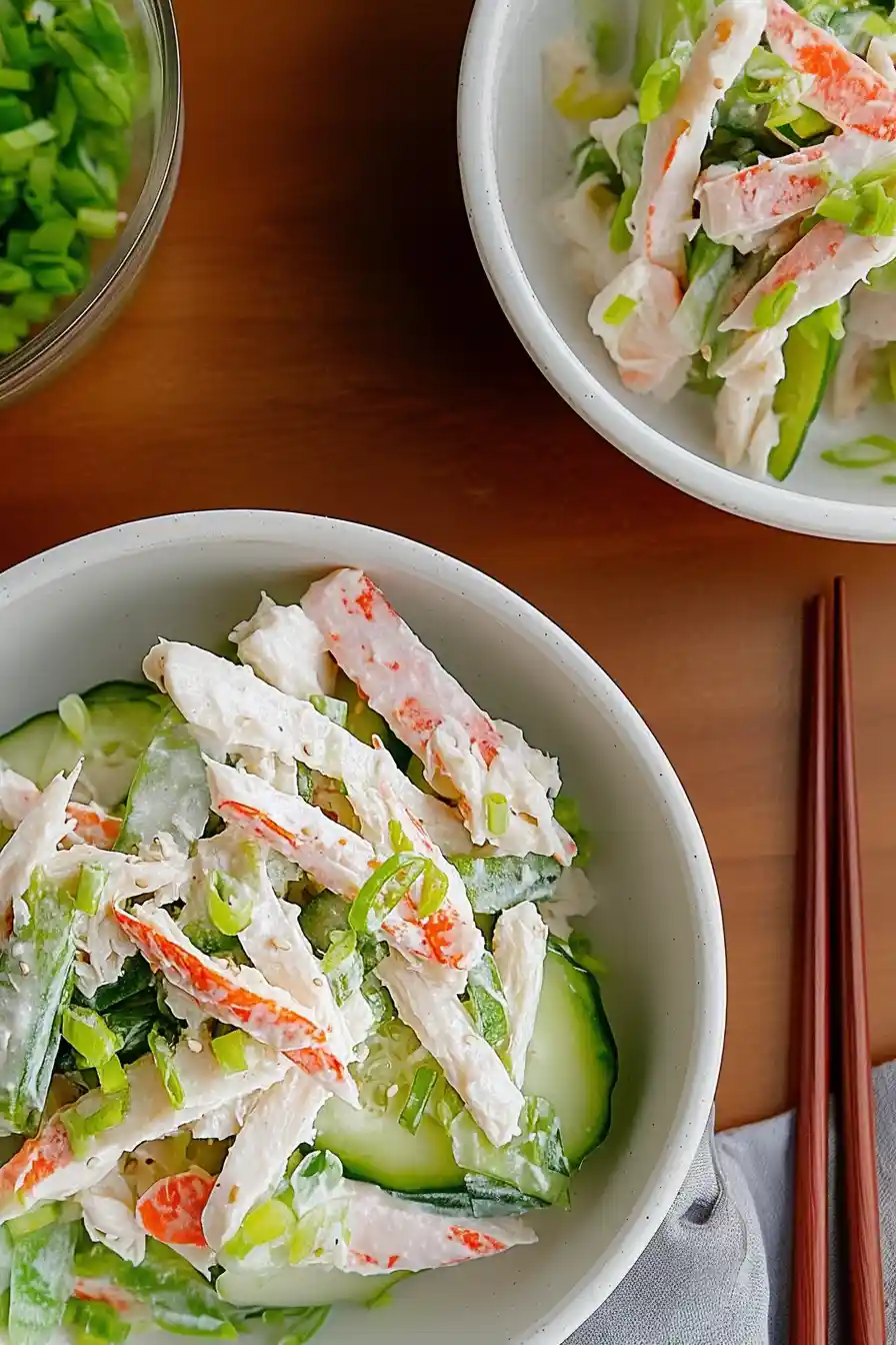 Refreshing Cucumber Salad with Crab Meat