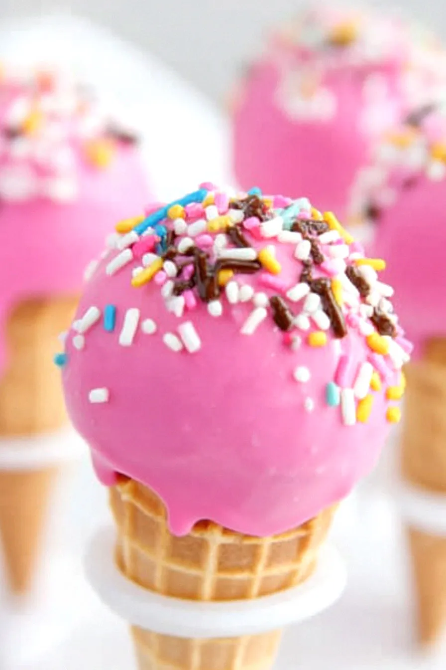 Mini Ice Cream Cone Cake Pops