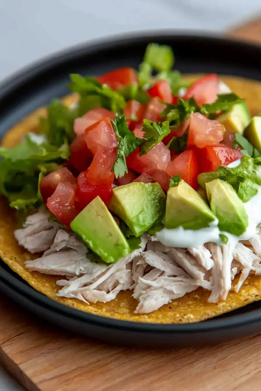 Crispy Tostadas de Pollo