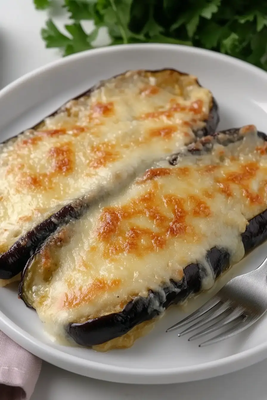 Healthy Eggplant Parmesan No Tomato