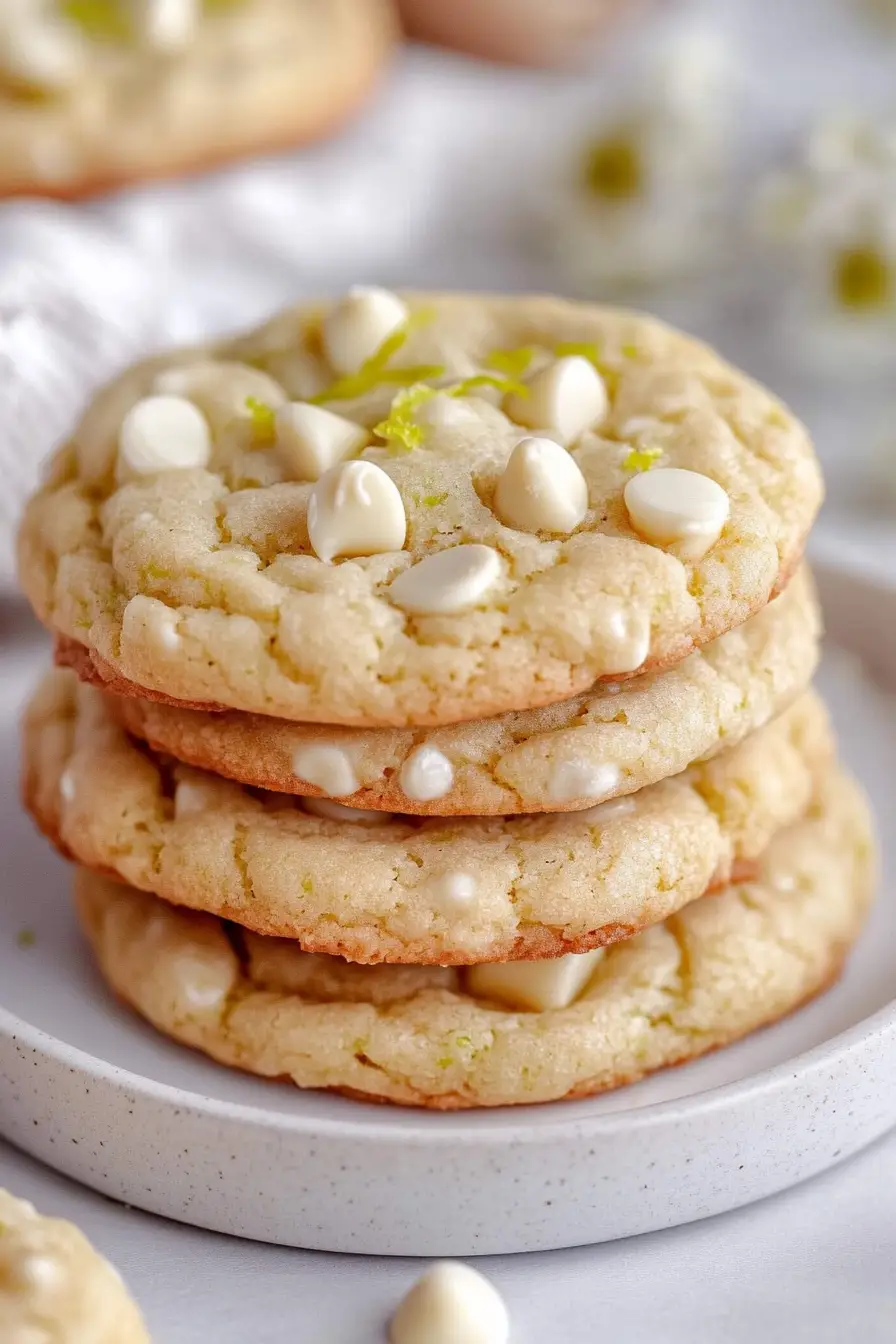 Tasty White Chocolate Key Lime Cookies