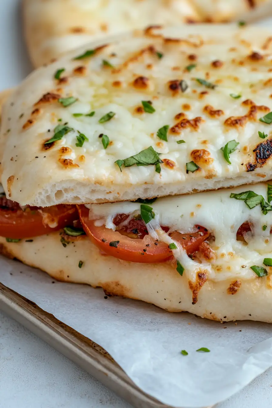 Quick Flatbread Pizza Sandwich