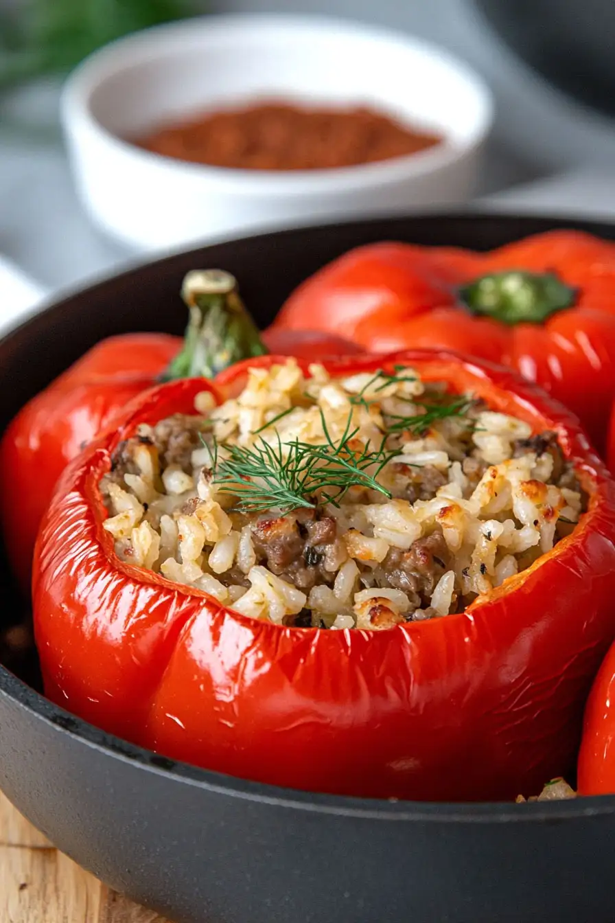 Flavorful Egyptian Stuffed Bell Peppers