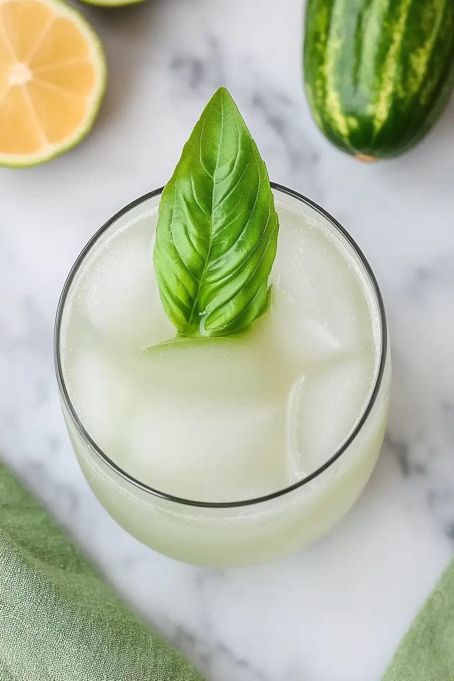 Zesty Cucumber Basil Lime Gimlet