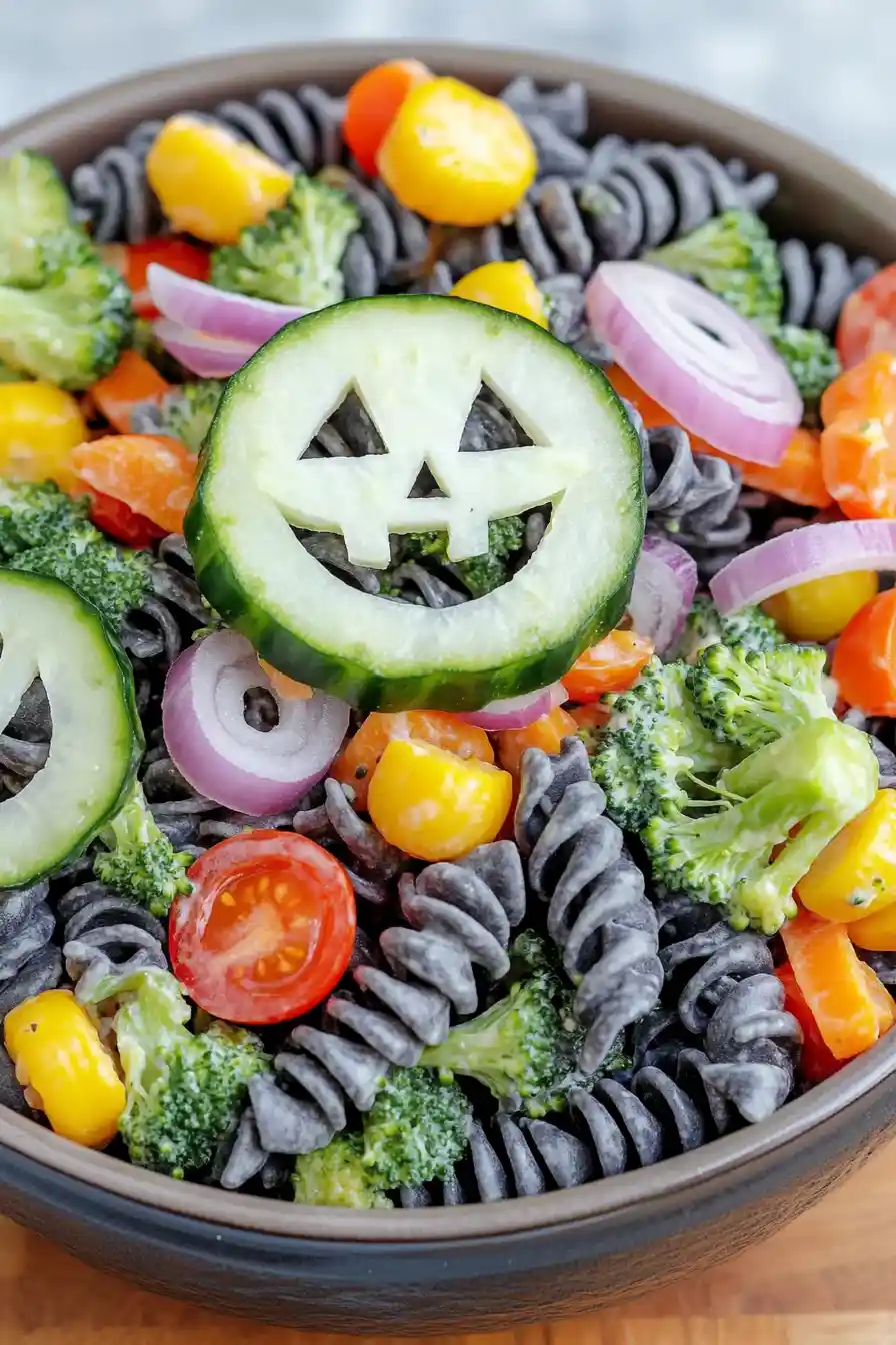 Festive Halloween Pasta Salad