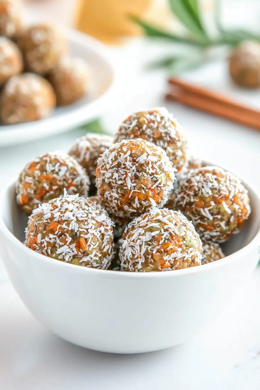 Easy Carrot Cake Protein Balls