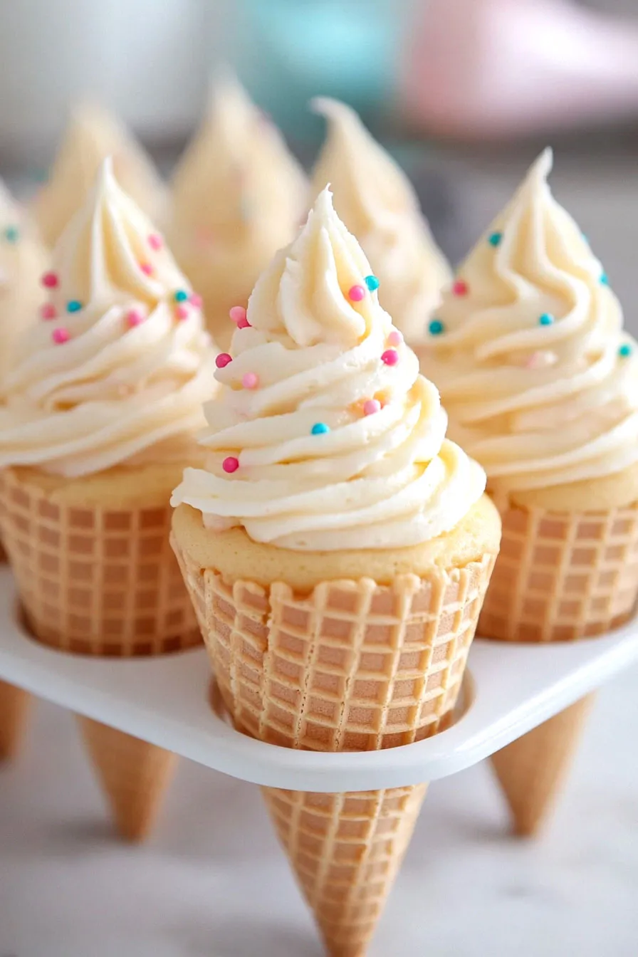 Vanilla Ice Cream Cone Cake