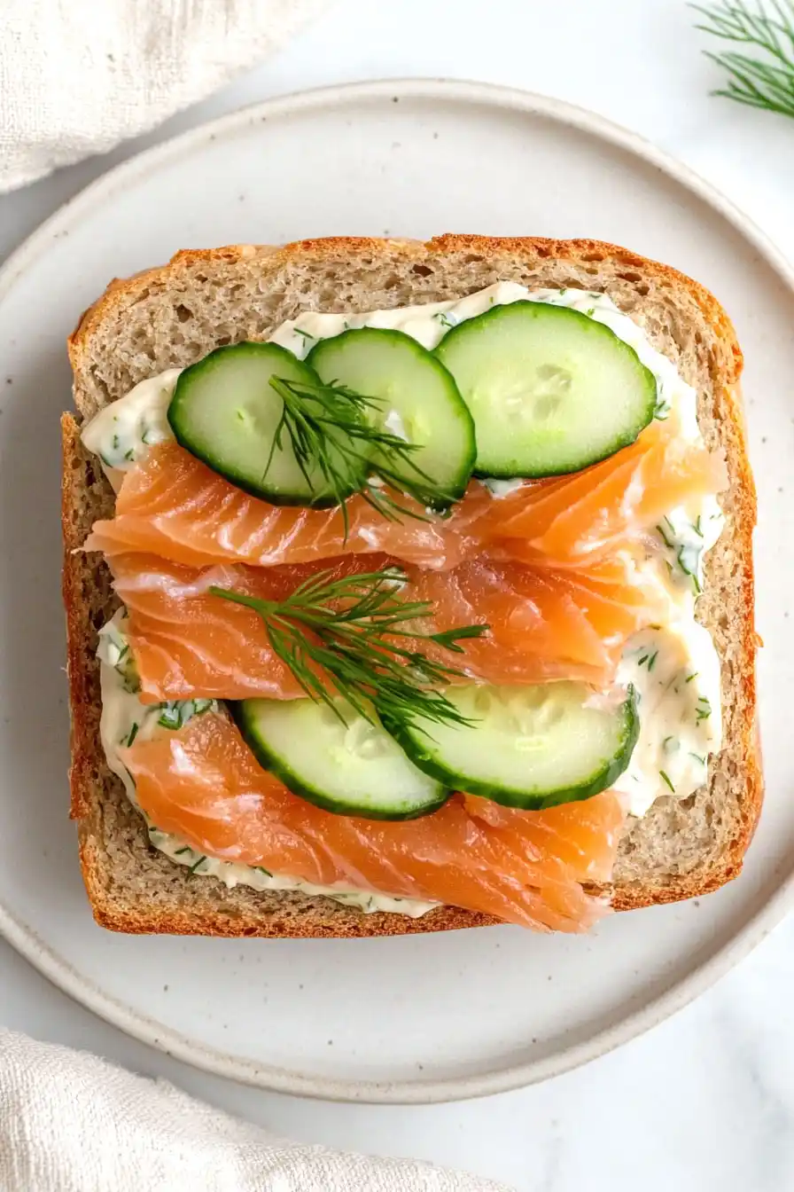 Gourmet Cucumber and Salmon Sandwiches